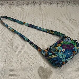 Vera Bradley Blue and Green Floral Crossbody Bag